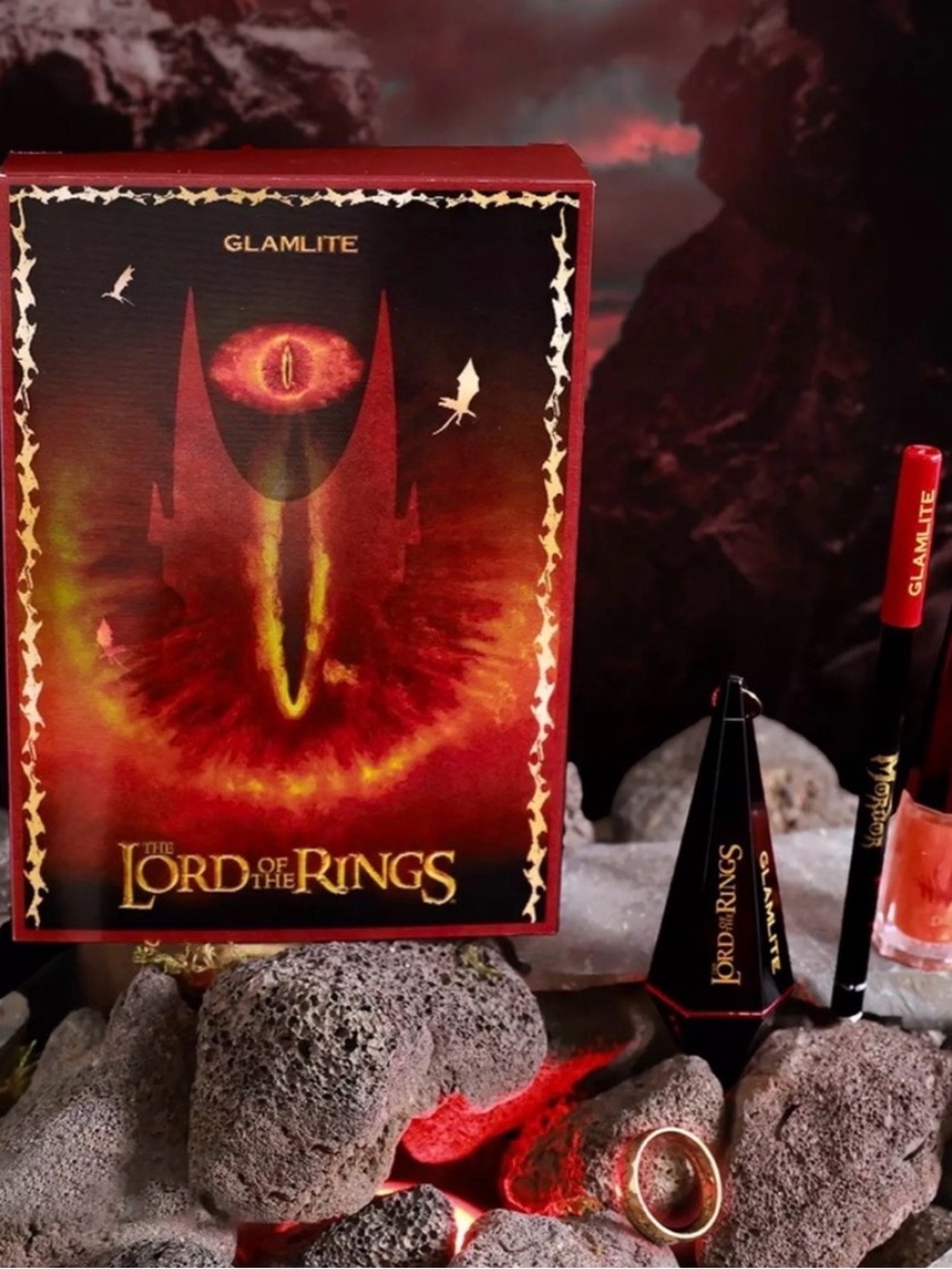 Glamlite The Lord of the Rings Red Gift Set - Party Decor Lip Set New